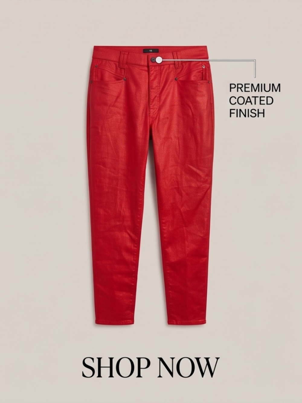 Red Shiny Skinny Jeans